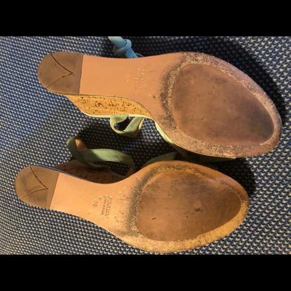 Prada turquoise suede platforms GUC - Picture 6 of 7